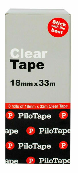 Picture of PILOTAPE CLEAR TAPE 18MM X 33M BOX 8