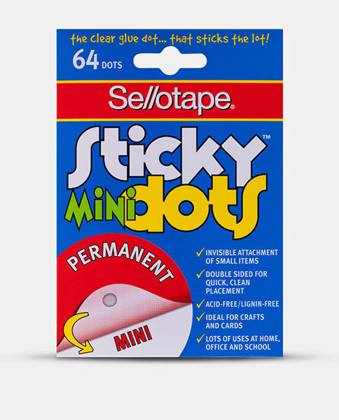 Picture of SELLOTAPE MINI DOTS PERMANENT PACK (64 DOTS)