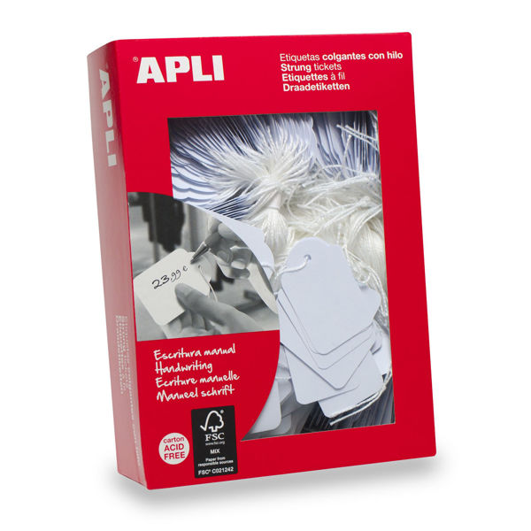 Picture of APLI STRUNG TICKETS 00391 28MMX43MM BOX 500