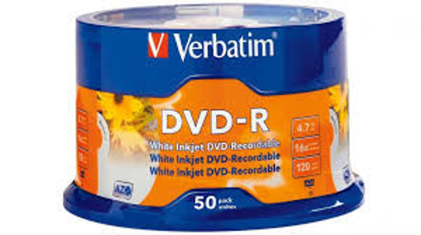 Picture of VERBATIM DVD SPINDLE 4.7GB DVD-R PACK50
