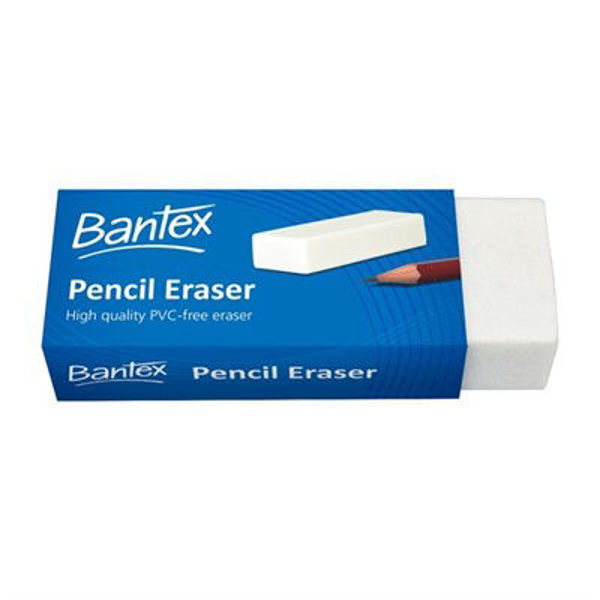 Picture of BANTEX ERASER PENCIL WHITE LARGE