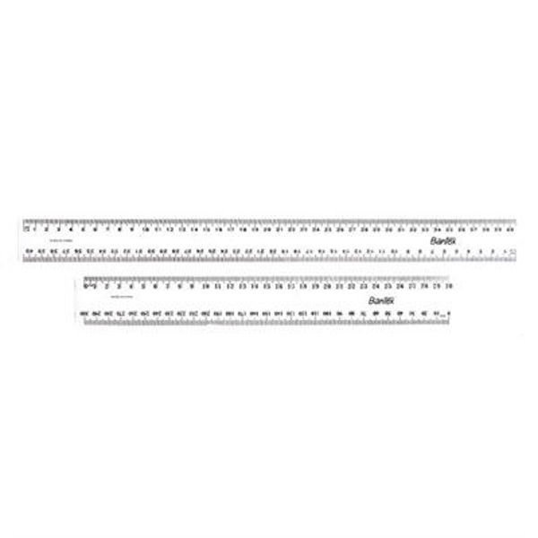 Picture of BANTEX RULER PLASTIC 30CM - CLEAR