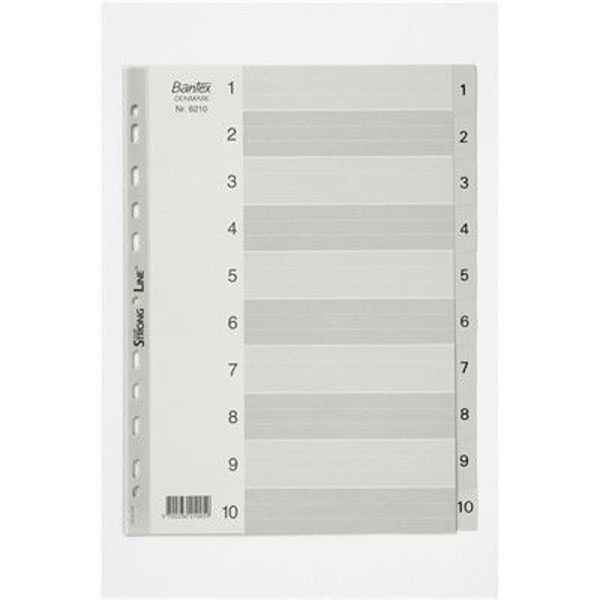 Picture of BANTEX PP INDEX 1-10 A4  GREY