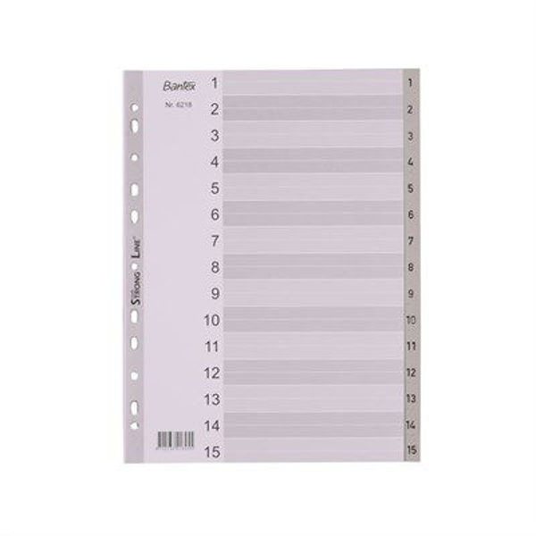 Picture of BANTEX PP INDEX 1-15 A4  GREY