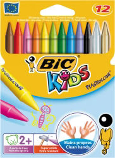 Picture of BIC PLASTIDE CRAYONS PACK 12