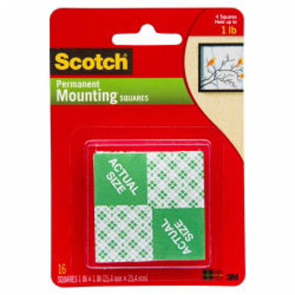Picture of TAPE MOUNTING SQUARES SCOTCH 111 PERMANE