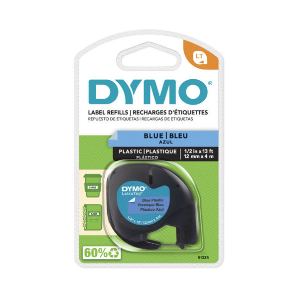Picture of Dymo LT Plastic 12mm x 4m Blue