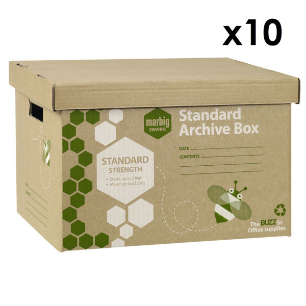 Picture of MARBIG ENVIRO ARCHIVE BOX PACK 10