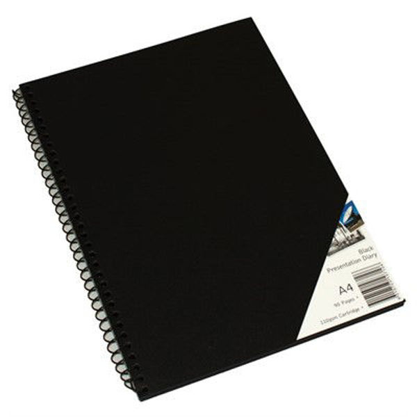 Picture of QUILL PRESENTATION VISUAL ART DIARY A4 BLACK PAPER