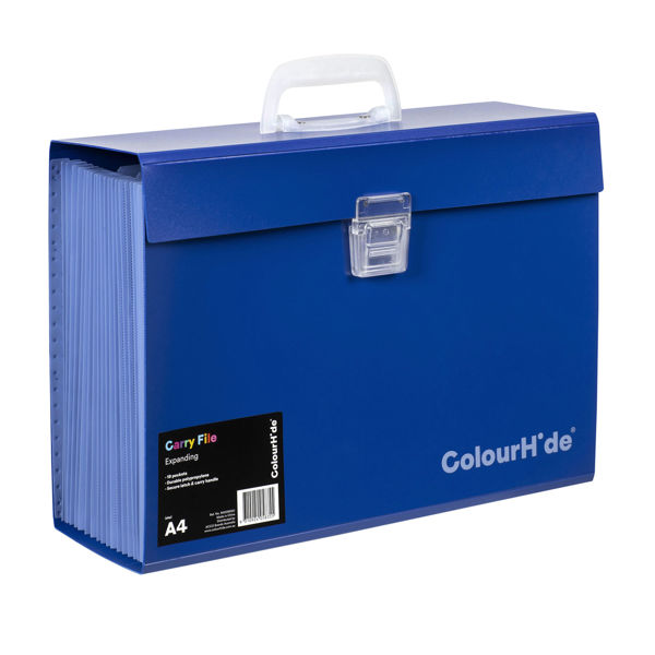 Picture of COLOURHIDE EXPANDING FILE PP CARRY FILE BLUE