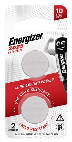 Picture of BATTERY ENERGIZER CR2025 CALC/GAME PK2