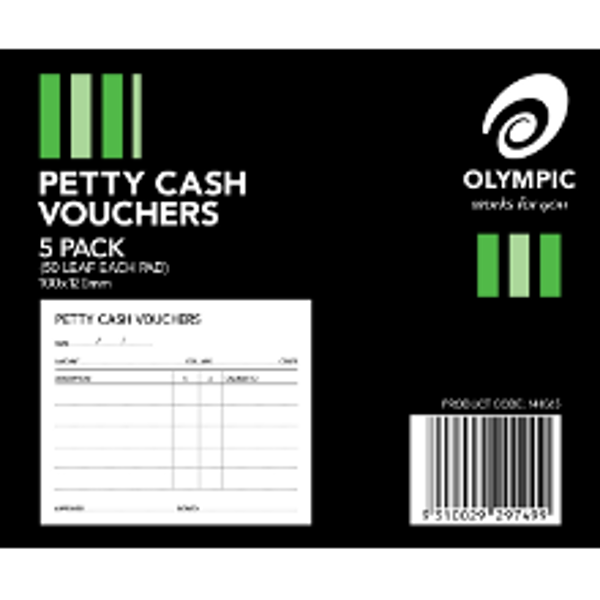 Picture of OLYMPIC PETTY CASH VOUCHER 120x100 PACK5