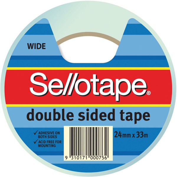 Picture of SELLOTAPE DOUBLE SIDED TAPE 24MM X 33M