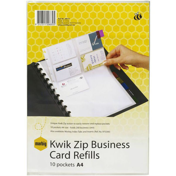 Picture of KWIK ZIP BUSINESS CARD REFILLS