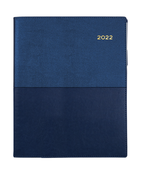 Picture of DIARY 2022 COLLINS 260X190MM VANESSA QUARTO VERTICAL WTV BLUE