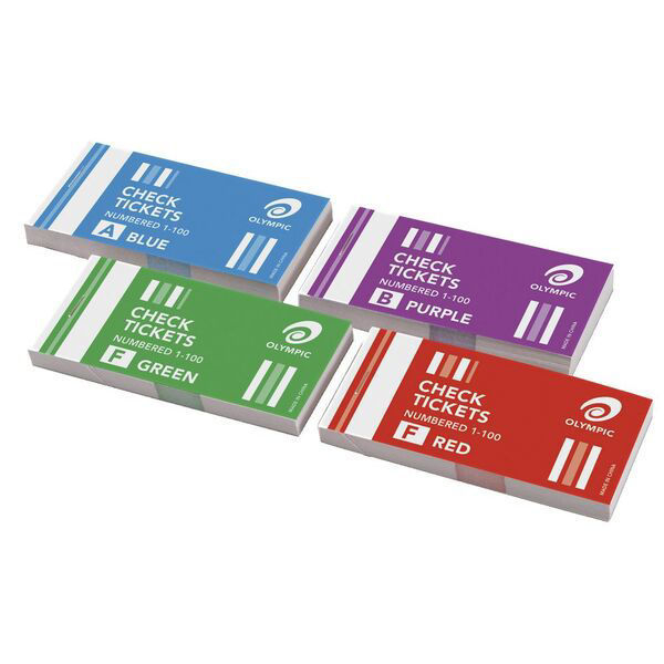 Picture of OLYMPIC PACK OF 6 CHECK TICKET BOOK 1-100