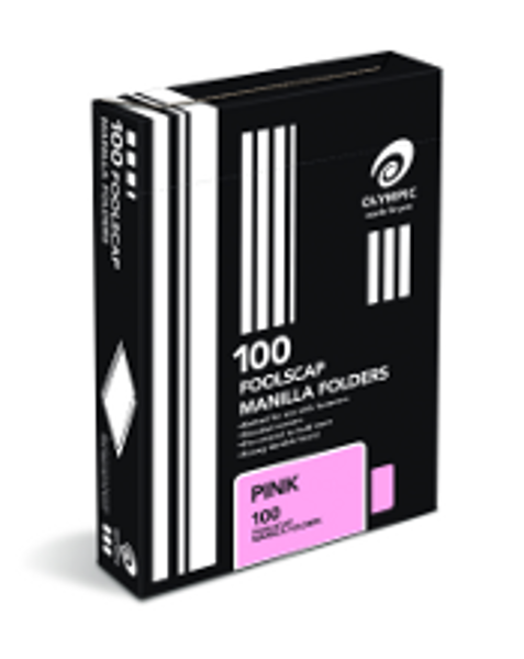 Picture of OLYMPIC MANILLA FOLDER FC PINK BOX 100