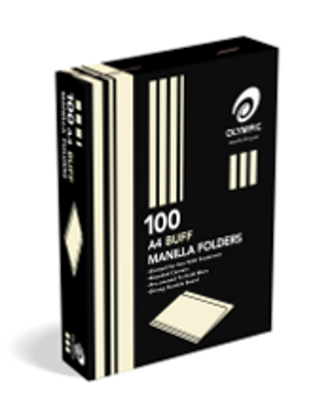 Picture of OLYMPIC MANILLA FOLDER A4 BUFF BOX 100