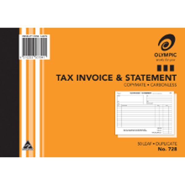 Picture of OLYMPIC 728 TAX INVOICE BOOK