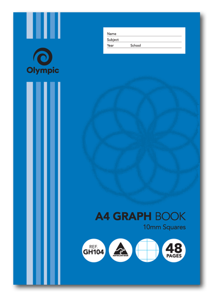 Picture of OLYMPIC GH104 GRAPH BOOK 10MM 48 PAGE