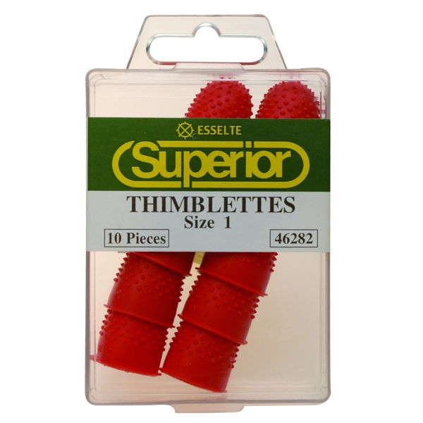 Picture of ESSELTE THIMBLETTES RED SIZE 1 BX10
