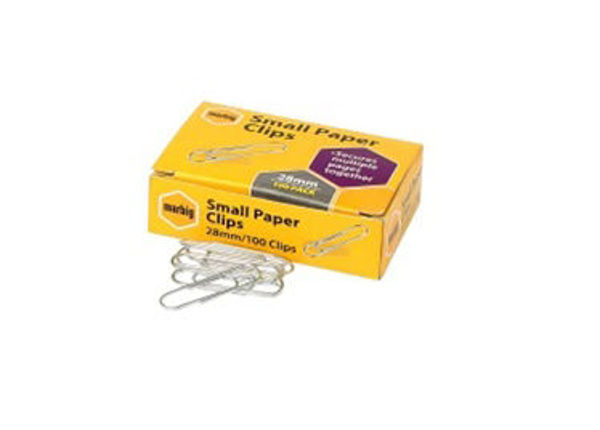 Picture of MARBIG PAPER CLIPS 28MM SMALL BX100