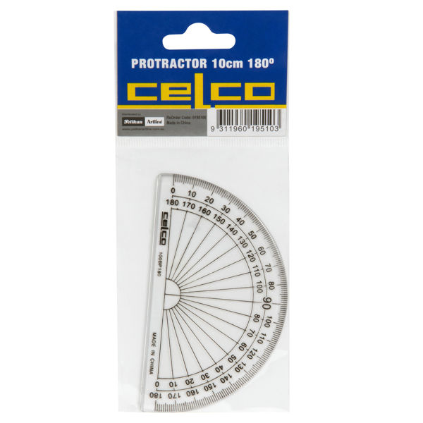 Picture of CELCO PROTRACTOR 10CM CLEAR