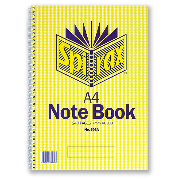 Picture of SPIRAX 595A NOTEBOOK A4 240 PAGE S/O