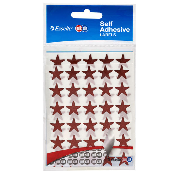 Picture of QUIKSTIK LABELS RED STAR SMALL