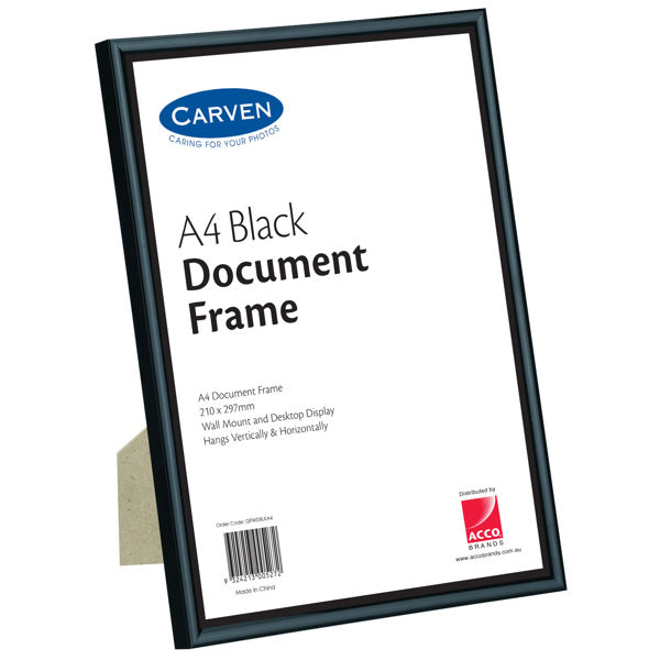 Picture of CARVEN DOCUMENT FRAME BLACK A4
