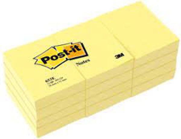 Picture of POST IT 653 PAD YELLOW 38x50 (PKT 12) 3M