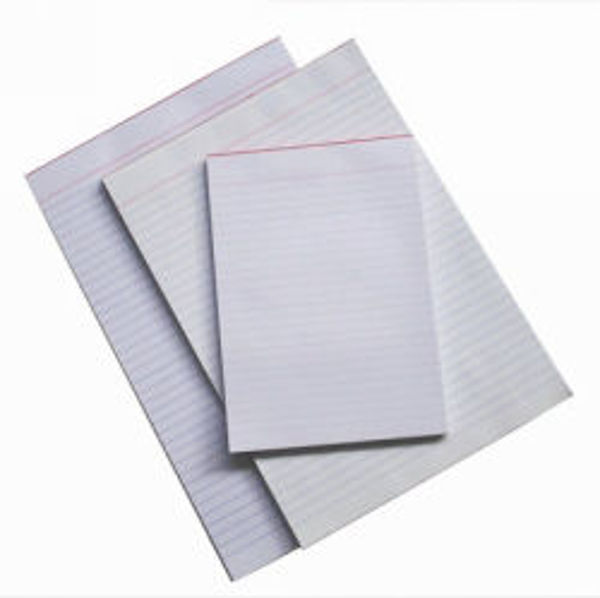 Picture of QUILL RULED A4 PAD 60GSM 80 LEAF WHITE - PACK 10