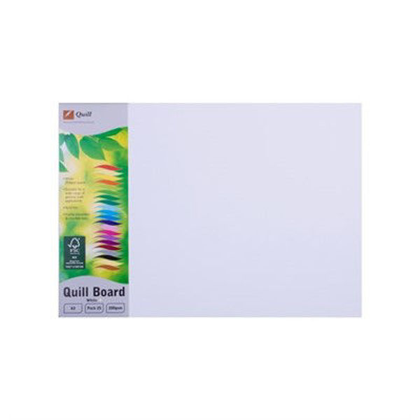 Picture of QUILL BOARD 200GSM A3 PACK 25 - WHITE