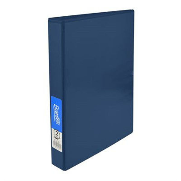 Picture of BANTEX 2D RING 25MM INSERT RING BINDER STANDARD PP A4 - BLUE