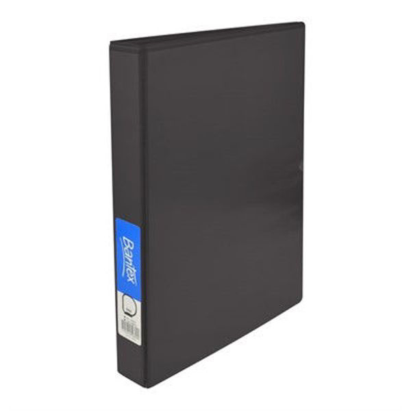 Picture of BANTEX 3D RING 25MM INSERT RING BINDER STANDARD PP A4 - BLACK