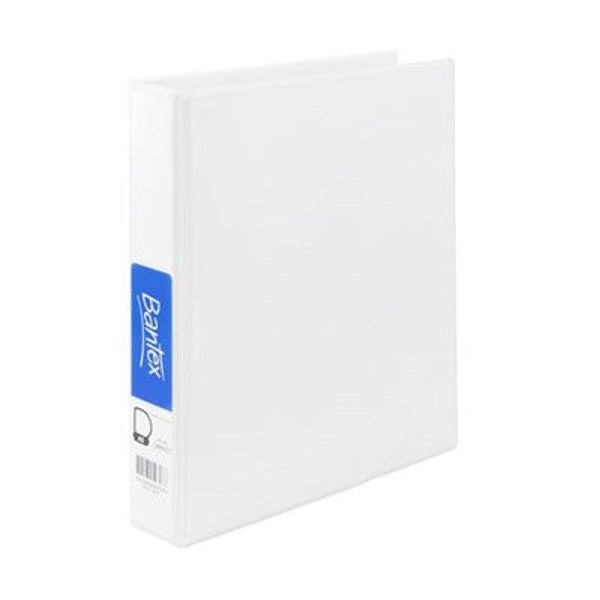 Picture of BANTEX A5 2D 25MM INSERT RING BINDER - WHITE
