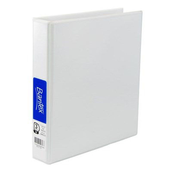 Picture of BANTEX A5 3D 25MM INSERT RING BINDER - WHITE