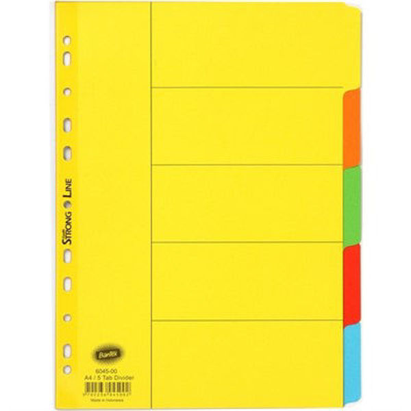 Picture of BANTEX DIVIDERS 5 TABS MANILLA BRIGHT A4
