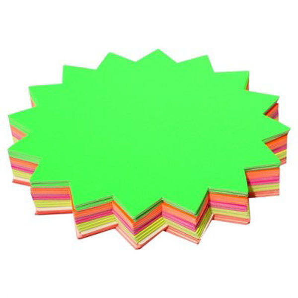 Picture of BRENEX FLUORO STARBURST PACK 10 150MM DIAMETER 60 SHEETS ASSORTED COLOURS