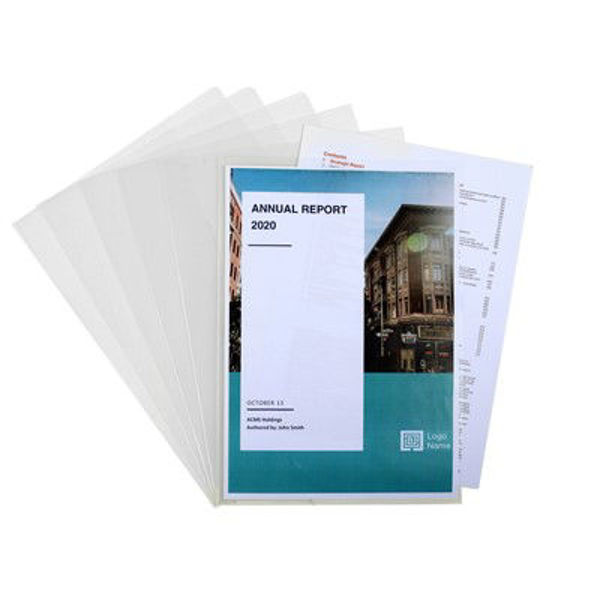 Picture of BANTEX LETTER FILES TRANSPARENT PP PACK 10 A4 CLEAR