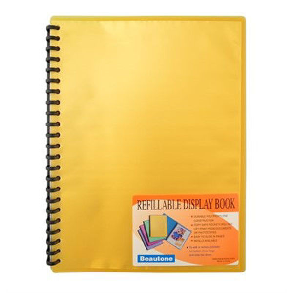 Picture of BANTEX DISPLAY FOLDER REFILLABLE COOL FROST PP A4 20 POCKETS - ORANGE