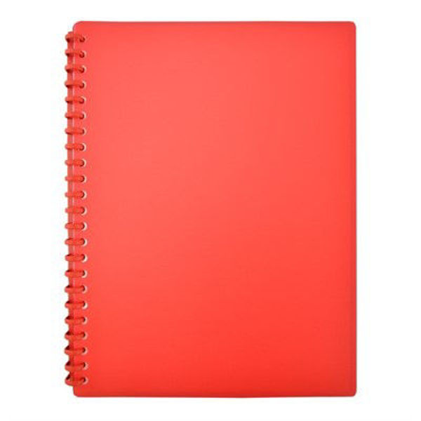 Picture of BANTEX DISPLAY FOLDER REFILLABLE PP A4 20 POCKETS - RED