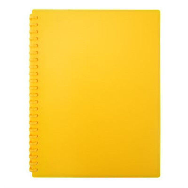 Picture of BANTEX DISPLAY FOLDER REFILLABLE PP A4 20 POCKETS - YELLOW