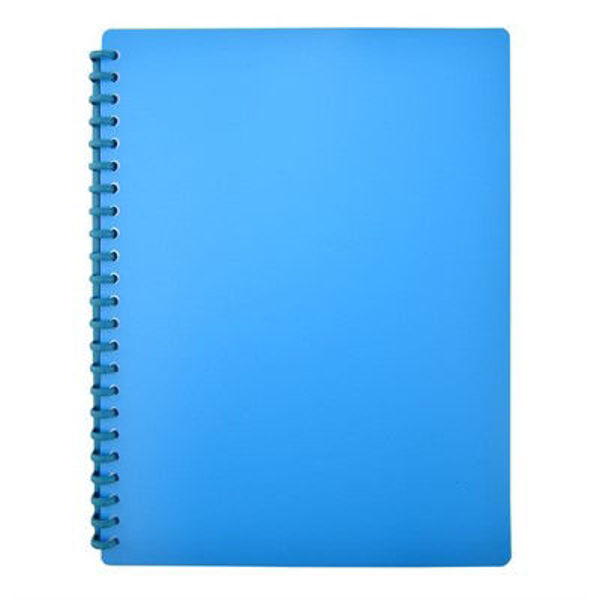 Picture of BANTEX DISPLAY FOLDER REFILLABLE PP A4 20 POCKETS - BLUE