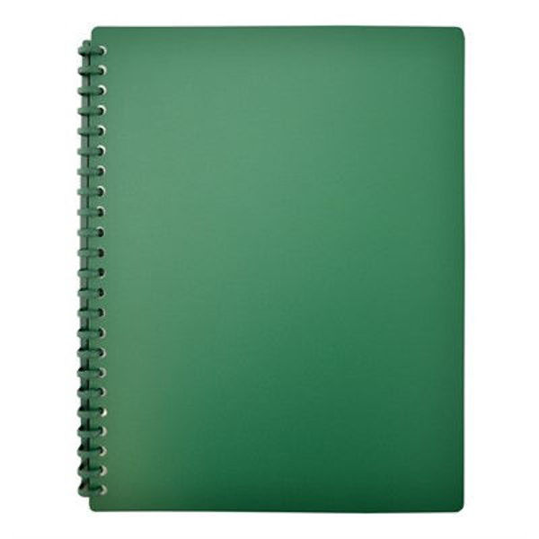 Picture of BANTEX DISPLAY FOLDER REFILLABLE PP A4 20 POCKETS - GREEN