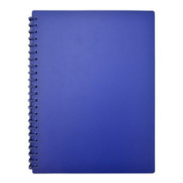 Picture of BANTEX DISPLAY FOLDER REFILLABLE PP A4 20 POCKETS - MID BLUE
