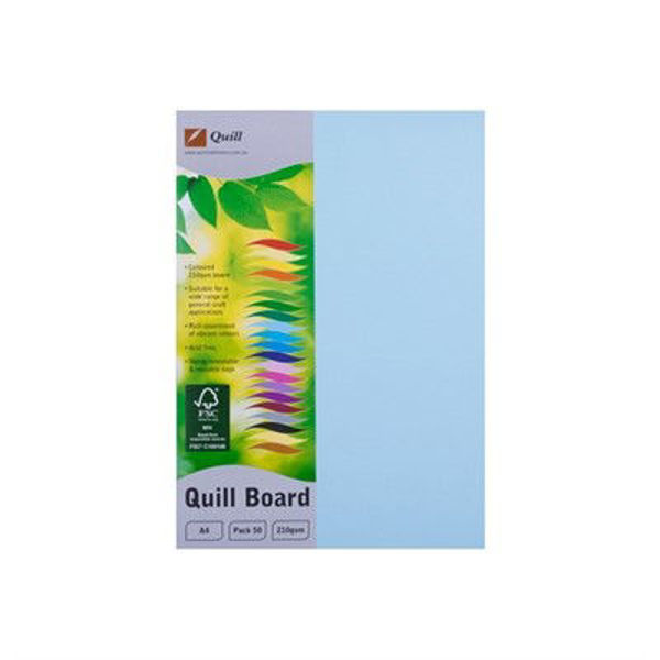 Picture of QUILL BOARD 210GSM A4 PACK 50 - POWDER BLUE