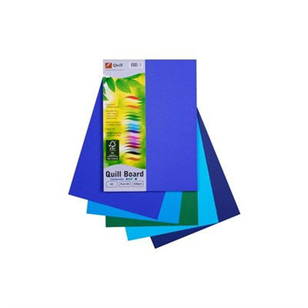 Picture of QUILL BOARD 210GSM A4 PACK 50 - ASSORTED COLD
