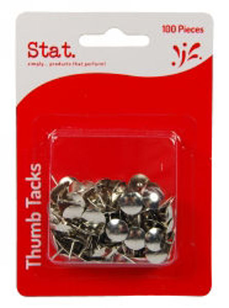 Picture of DRAWING PINS STAT SILVER PK100