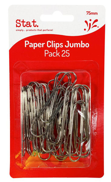 Picture of PAP CLIPS STAT 75MM JUMBO PK25